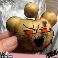 glasses hand irl isitporn meta:pornographic_content nsfw objectsoy open_mouth orange_eyes potato reddit redditard snoo soyjak stretched_mouth stubble text variant:soyak // 797x800 // 794.4KB