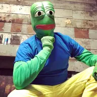amphibian clothes frog fursuit human irl irl_background meta:not_oc nas:pepe pepe pepe_the_frog suit // 500x500 // 76.5KB