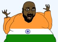 arm bald beard brown_skin clothes fat flag:india glasses hand hands_up india indian open_mouth someordinarygamers teeth tshirt variant:mutaharjak yellow_teeth // 1287x944 // 109.0KB