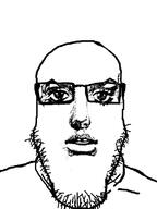 anime closed_mouth glasses jojos_bizarre_adventure manga neutral soyjak stubble subvariant:neutralplier variant:markiplier_soyjak // 600x800 // 100.0KB