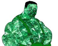 buff closed_mouth clothes emerald gem gem_skin gemerald green_skin hair muscles muscular_male overalls schlog_color_event smile soyjak soyjak_blog threat_level_green variant:chudjak // 1691x1342 // 2.0MB