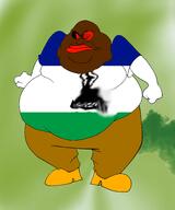 basotho black_skin bloodshot_eyes brap braphog closed_mouth distorted fat flag:lesotho lesotho nose red_eyes red_lips subvariant:mexibrap trend:slopjak variant:meximutt // 2500x3000 // 2.0MB