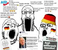 afd clothes country emoticon flag flag:germany german_text germany glasses hat nazism niggerbabble open_mouth politics soyjak stubble text trend:soyjak_trio variant:gapejak variant:markiplier_soyjak variant:tony_soprano_soyjak // 800x687 // 286.7KB