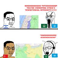 Arab_league brown_skin closed_mouth crying distorted flag:arab_league flag:israel flag:turkiye flag:united_nations israel map open_mouth sleeping soyjak star_and_crescent star_of_david syria syrian_civil_war turkiye united_nations variant:chudjak variant:soyak war // 1000x1000 // 393.2KB