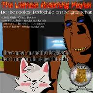 animal bald beard boykissersilly_cat brown_skin cat cat_ear child_sexual_abuse_material computer cover_art david_star door e621 firetext furry glasses grooming kid man_boobs nose outside pedo_award pedobear pedobear_seal_of_approval pedophile shaded shirts subvariant:hornyson sweaty text variant:cobson yelow_teeth // 750x750 // 217.8KB