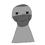 closed_mouth eye gray_skin grey_skin hair looking_at_you meta:not_oc nas:gigachad nose oekaki smile sprunki subnas:noveltygiga white_background