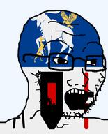 animal bird country county dog eagle elk flag flag:jamtland glasses hair jamtland open_mouth soyjak stubble sweden teeth transparent_background variant:soyak // 644x800 // 71.4KB