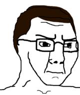 bryan_cranston chud closed_mouth concerned frown glasses hair hal_wilkerson malcolm_in_the_middle neutral soyjak tv_(4chan) variant:soyak // 644x770 // 13.0KB