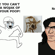 2soyjaks 4chan animated bant_(4chan) crying full_body glasses monkey_dance poop soyjak stubble text variant:soyak yonkers // 1080x750 // 123.0KB
