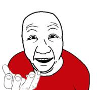 clothes hand perro_hold red_shirt smile soyjak template tshirt variant:el_perro_rabioso // 430x400 // 59.9KB