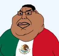 brown_skin closed_mouth fat glasses gynaecomastia hair lips mexico mutt subvariant:chudmutt variant:chudjak variant:meximutt // 888x849 // 67.9KB