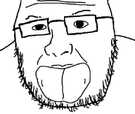 beard crazy glasses looking_at_you meta:archive_about_this_soyjak soyboy soyjak stubble tongue variant:unknown // 684x576 // 14.9KB