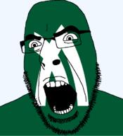 angry flag flag:kagawa glasses hair japan kagawa looking_to_the_left open_mouth soyjak stubble teeth thick_eyebrows todofuken transparent_background variant:cobson // 721x789 // 43.7KB