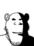 black_eyes closed_mouth dark_eyes ear happy looking_at_you nose ominous series:fusionjaks series:impishjaks shadow smile stubble subvariant:impish_plier_ears variant:impish_soyak_ears variant:markiplier_soyjak white_skin // 600x800 // 12.3KB