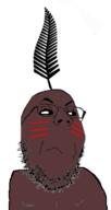 brown_skin closed_mouth cropped face_paint fern glasses maori new_zealand soyjak stubble variant:gapejak // 232x436 // 35.7KB
