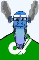 angry bald bloodshot_eyes blue blue_skin calm closed_mouth ear flag flag:japan flag:mie fume glasses japan mie ogre_ears seethe smoke soyjak stretched_chin stubble subvariant:longplier template todofuken transparent_background variant:markiplier_soyjak // 823x1250 // 66.6KB