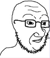 closed_mouth glasses lips merge series:fusionjaks smug stubble variant:smugjak variant:soyak // 888x1023 // 46.4KB