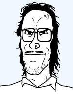 angry collar collared_shirt glasses grimace hair long_hair mullet mustache nose_piercing nose_ring redraw variant:mulletjak // 838x1072 // 22.9KB