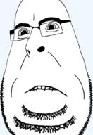 deformed fat glasses soyjak stubble subvariant:blobson variant:cobson // 488x711 // 136.4KB