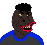 afro angry big_lips big_nose black_skin clothes glasses jake jakparty_soy open_mouth stubble teeth trend:jartycuck tshirt variant:peruvianmutt yellow_sclera yellow_teeth // 1000x947 // 19.9KB