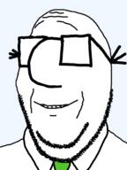 clothes dilbert glasses necktie smile stubble subvariant:wholesome_soyjak transparent_background variant:gapejak wally_(dilbert) // 375x500 // 39.6KB
