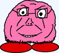 kirby no_body pink_skin red_shoes transparent transparent_background variant:blobjak // 437x390 // 8.7KB