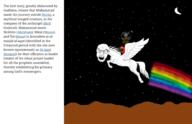 2soyjaks angry animal arab arabic_text bomb brown_eyes brown_skin buraq drawn_background glasses hadith heart holding_object horse horseback_riding islam moon muhammad night open_mouth quran rainbow star sub subvariant:tetojak sunnah text turban variant:feraljak wing yellow_sclera // 4269x2768 // 620.4KB