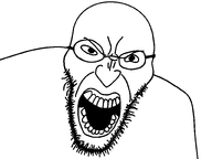 angry bald eyes glasses nose open_mouth stubble teeth template variant:angry_soyjak white_background white_skin // 1600x1196 // 43.1KB