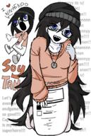 avengers beanie blue_eyes brown_shirt cute cute_girl eye_bags female girl glasses hair nentendo_switch soy soylent variant:soytan white_skin woman // 371x554 // 95.4KB