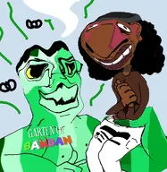 emerald emerald_(namefag) flies garten_of_banban liquify_tool nas:tyrone nigger shitskin speech_bubble stink_lines stinky subvariant:soyniqua subvariant:yellcel variant:chudjak variant:soytan yellow_sclera