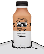 'piler beard cacao eyes glasses mouth_closed piler shades soy soyjak soylent soylent_(cacao) soylent_bottle subvariant:neutralplier variant:markiplier_soyjak // 1080x1350 // 366.1KB