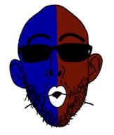 black_glasses blue_skin ear nk_(user) oc open_mouth red_skin shades stubble thick_eyebrows variant:nojak // 443x523 // 6.9KB