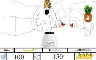 apple banana bug food fruit health_bar mask meds pineapple quake shambler soy soylent subvariant:shambler subvariant:soyak_(irritated) vaccine variant:impish_soyak_ears video_game // 1003x627 // 181.1KB