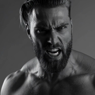 beard ear eyes gigachad grey_skin meta:ai_generated nas:gigachad talking