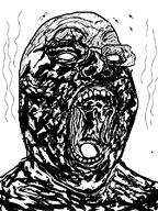 black_skin bug creepy flies fly glasses gore horror missing_teeth mutilated open_mouth scary variant:gapejak white_eyes zombie // 600x800 // 64.4KB