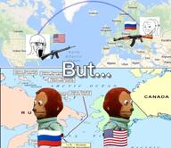 alaska crying flag flag:russia flag:united_states glasses map mask monkey open_mouth puppet red_eyes rifle russia siberia soyjak stubble united_states variant:soyak weapon wojak // 938x810 // 108.6KB