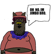 bald belly belly_button black_text brown_skin clothes double_chin fat glasses hand jimbo_(namefag) jimbo_(user) jimbrap jimbraphog meta:namefags mouth mouth_open muscle_man nose oneshot oneshot_pedo_nigger oneshotfag pooneshit pooneshit_pedo speech_bubble stubble teeth teeth_showing variant:alicia variant:muscleson vivo_endive // 408x397 // 57.8KB