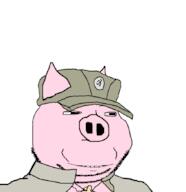 animal clothes cross ear hat marichka nazism necklace pig pink_skin smile snout soyjak stubble subvariant:massjak subvariant:wholesome_soyjak swastika ukraine variant:gapejak // 845x870 // 21.4KB