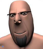 3d beard glasses looking_at_you meta:ai_generated no_eyebrows open_mouth smile variant:cobson white_background white_skin // 903x1024 // 73.9KB