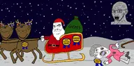 animal award badge beard belt blood bloodshot_eyes cane christmas closed_mouth clothes crying dress glasses grandma grandma_got_ran_over_by_a_reindeer grey_hair hand hat hoof moon night old open_mouth red_shirt reindeer sack santa santa_hat sleigh smile snow star stubble subvariant:crying_soyak_ears2 tongue variant:cobson variant:gapejak variant:impish_soyak_ears variant:soyak white_hair // 2200x1080 // 730.2KB