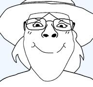 clothes eyelashes female femjak glasses hair hat looking_at_you remastered series:foidjaks smile soyjak subvariant:bridget template variant:bernd // 1200x1125 // 60.4KB