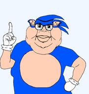 blue_skin finger glasses holding_up_hand pointing sega shirts sonic sonic_(series) sonic_the_hedgehog subvariant:branigger subvariant:sassy_brandon transparent_background variant:brandon // 717x762 // 16.6KB