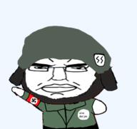 angry armband badge closed_mouth nazism salute soyjak subvariant:chudjak_front swastika variant:chudjak // 724x684 // 123.9KB