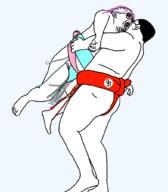 2soyjaks ack arm bloodshot_eyes clothes crying ear flag full_body glasses hair hand leg mustache nazism open_mouth purple_hair redraw soyjak stubble sumo swastika tranny variant:bernd variant:chudjak // 894x1024 // 185.2KB