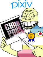 2soyjaks asian award clothes flag flag:japan flag:minor_attracted_person glasses gooned_to_soytan_again_award half_open_mouth holding_object ias jap loli long_nails map_(pedophile) medal pedophile pixiv pointing sign soyjak stubble teeth text tshirt variant:bernd variant:soykio_kid white_background yellow_skin // 2353x3072 // 673.4KB