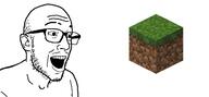 ear glasses grass minecraft open_mouth soyjak stubble variant:esam video_game // 500x232 // 51.3KB