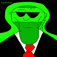 clothes glasses glowing green_skin meta:not_oc nas:gigachad oekaki red_tie sleek_n_tears subnas:noveltygiga suit // 480x480 // 17.1KB