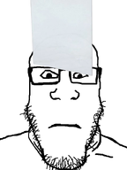 bald glass glass_pane glasses looking_at_you object_on_head stubble subvariant:neutralplier variant:markiplier_soyjak white_background // 600x800 // 58.4KB