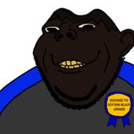 award brown_skin ear gooned_to_soytan_again_award jake jakparty_soy jartycuck nose stubble subvariant:gapealien white_background yellow_eyes yellow_teeth // 450x450 // 41.1KB