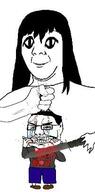 angry arm blood bloodshot_eyes clenched_teeth clothes crying full_body glasses hair hand holding_knife holding_object knife large_eyes long_hair nazism pol_(4chan) shoe soyjak subvariant:big-boy subvariant:commiepedotroon swastika variant:chudjak variant:kuzjak vein // 202x409 // 14.4KB
